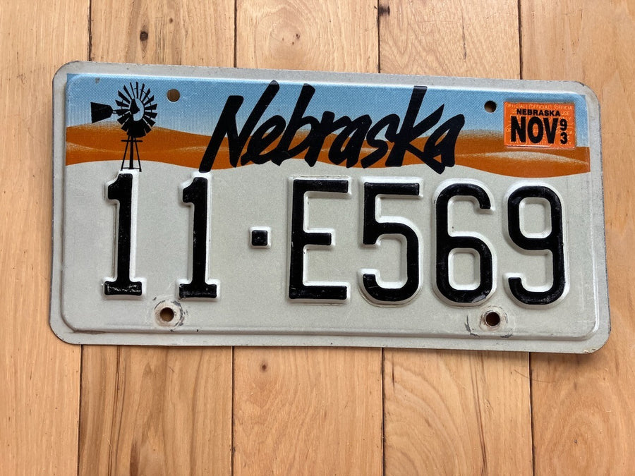 1993 Nebraska License Plate
