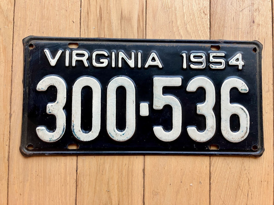 1954 Virginia License Plate