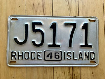 1946 Rhode Island License Plate