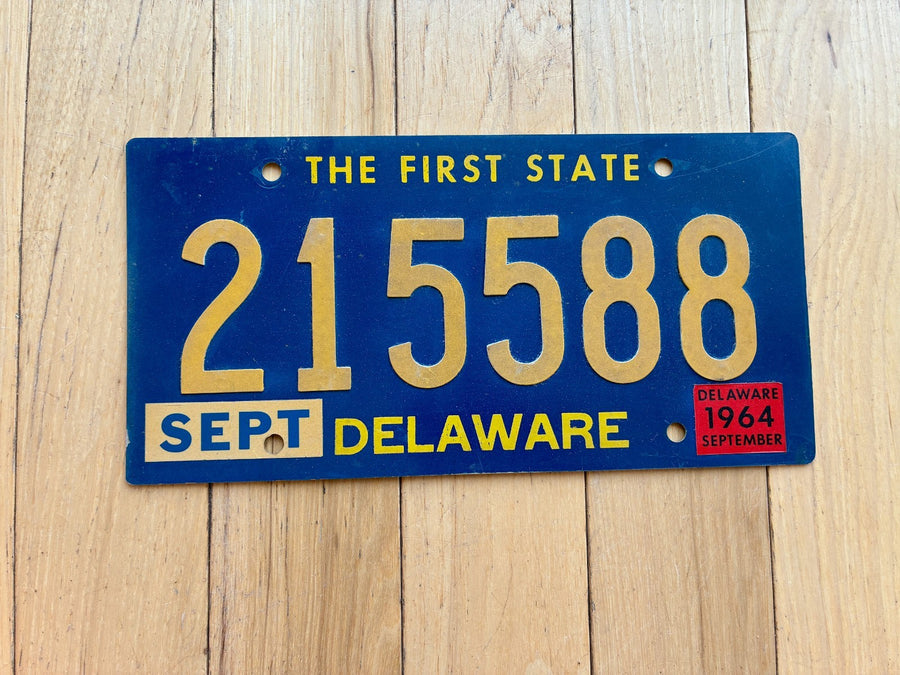 1964 Delaware License Plate - Riveted Type – RusticPlates