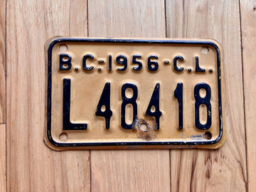 1956 British Columbia Motor Carrier License Plate