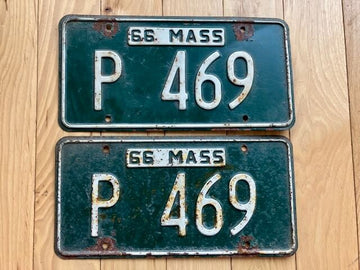 Pair of 1966 Massachusetts License Plates