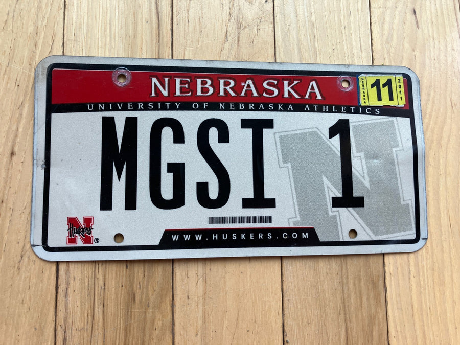 2011 University of Nebraska Vanity License Plate - MGSI 1