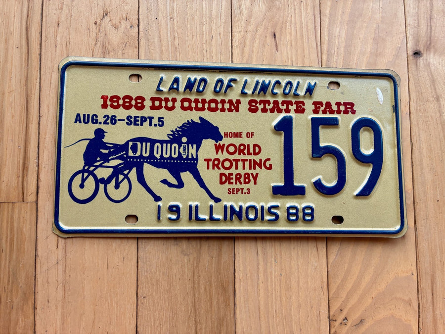 1988 Illinois Du Quoin State Fair Special Event License Plate