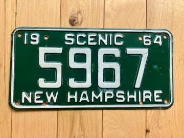 1964 New Hampshire License Plate