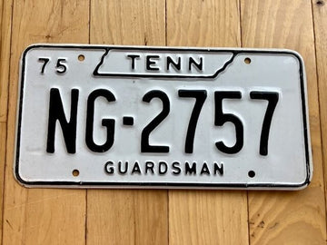 1975 Tennessee Guardsman License Plate