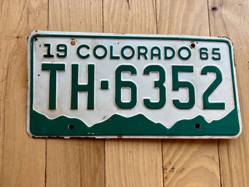 1965 Colorado License Plate