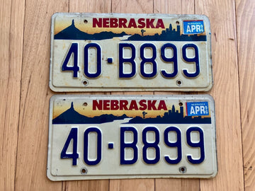 Pair of 1996 Nebraska License Plates