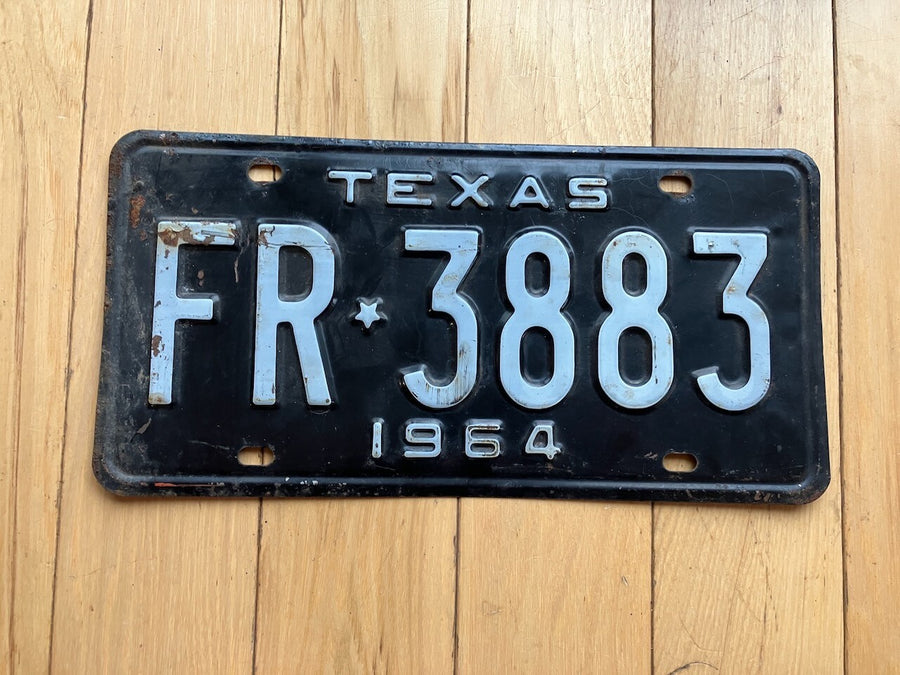 1964 Texas License Plate