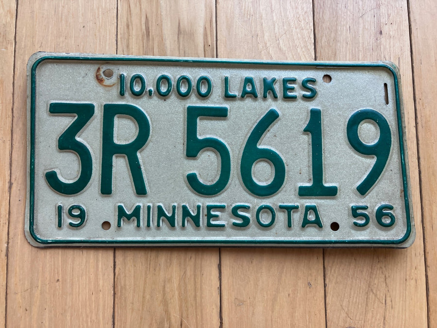 1956 Minnesota License Plate
