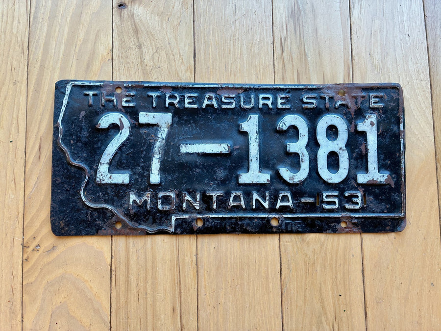 1953 Montana License Plate