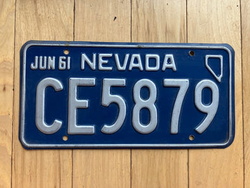 1961 Nevada Clark County License Plate