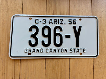 1956 Arizona 3 Axel Commercial License Plate (Not MVD/YOM Eligible)