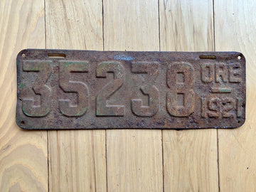 1921 Oregon License Plate