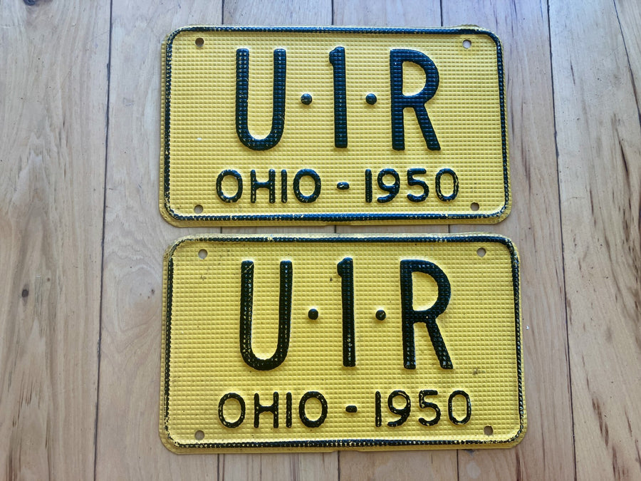 Pair of 1950 Ohio License Plates