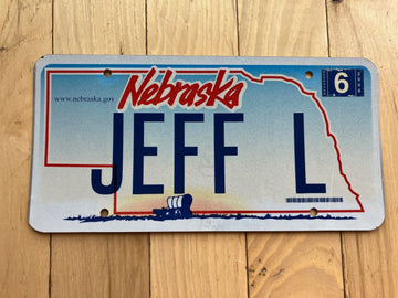 2006 Nebraska Vanity License Plate - JEFF L