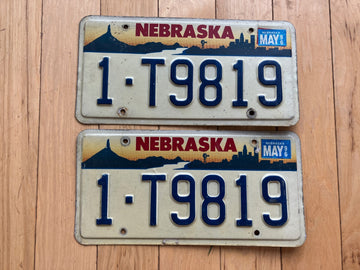 Pair Of 1996 Nebraska License Plates