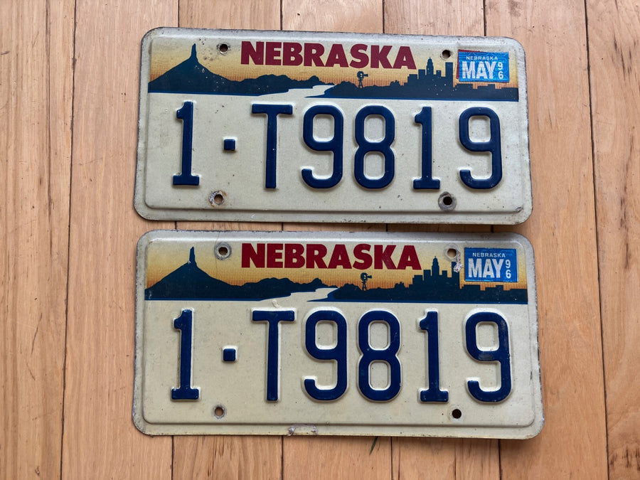 Pair Of 1996 Nebraska License Plates