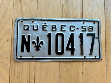 1958 Quebec Farm Truck License Plate