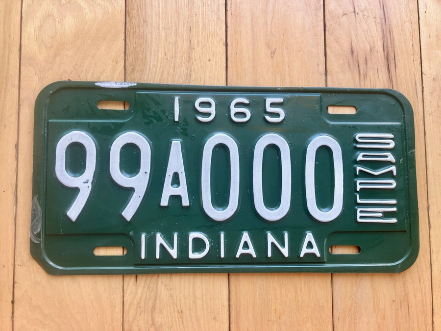 1965 Indiana Sample License Plate