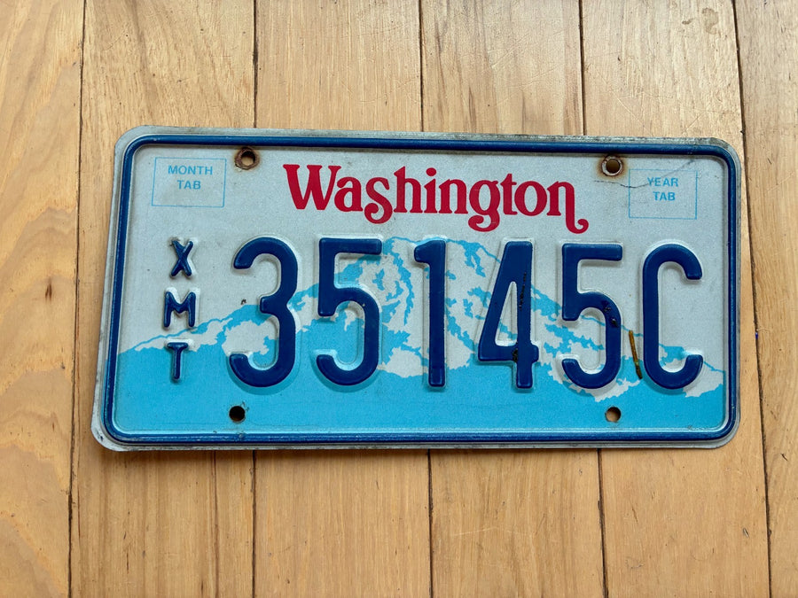 1987 Washington State County Exempt License Plate