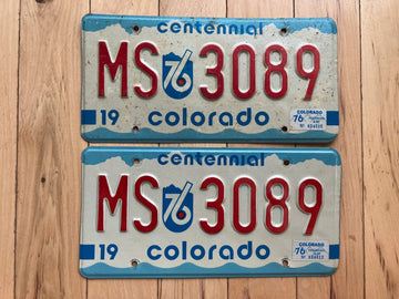 Pair of 1976 Colorado License Plates