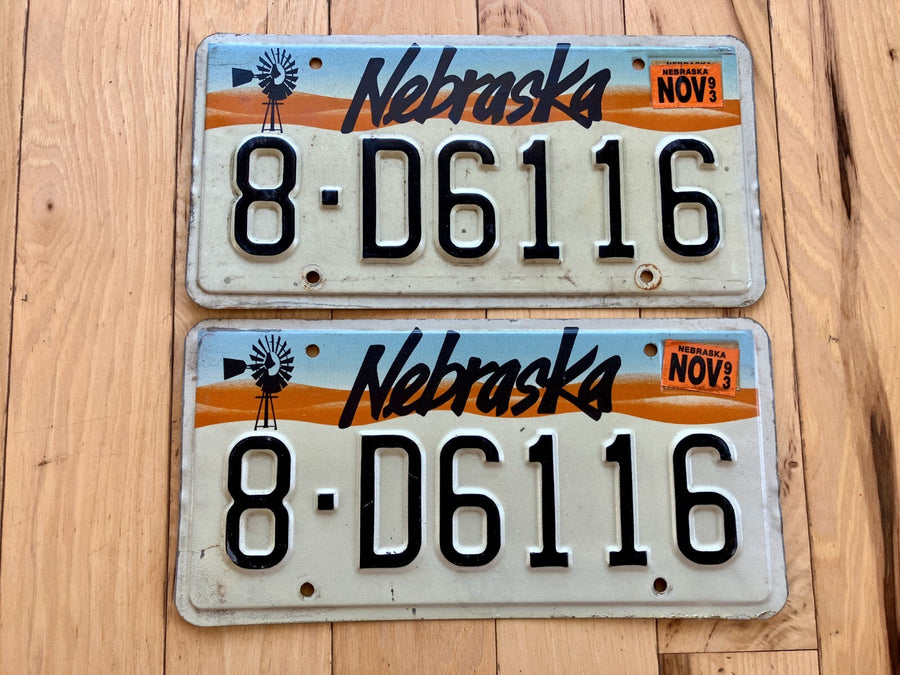 Pair of 1993 Nebraska License Plates