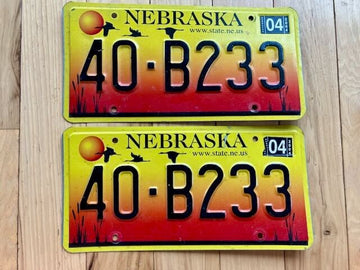 Pair of 2004 Nebraska License Plates
