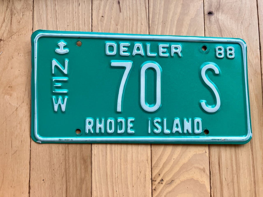1988 Rhode Island Dealer License Plate