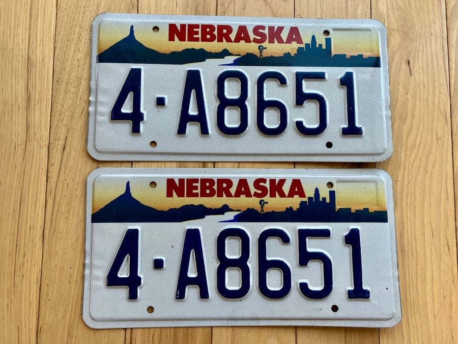 Pair of 1994 Base Nebraska License Plates