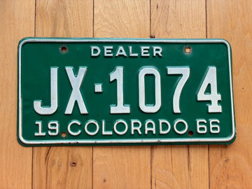 1966 Colorado Dealer License Plate