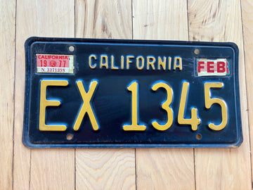1977 California License Plate
