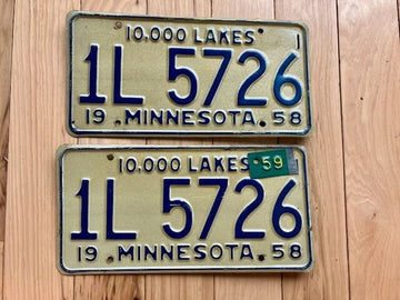 Pair of 1959 Minnesota License Plates
