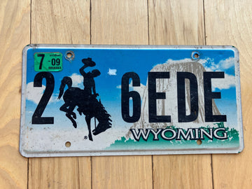 2009 Wyoming License Plate - 2 6EDE (2 Succeed?)