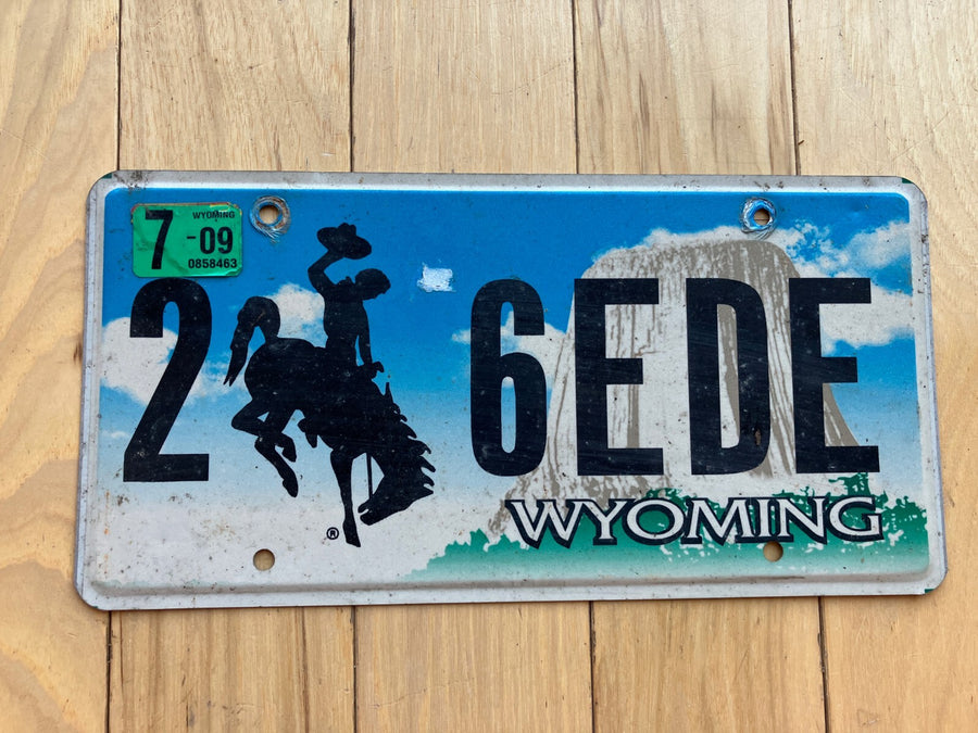 2009 Wyoming License Plate - 2 6EDE (2 Succeed?)