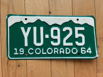 1964 Colorado License Plate