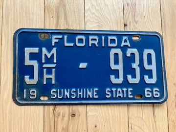 1966 Florida License Plate