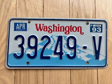 1993 Washington State Truck License Plate (Check With DOL First For YOM)