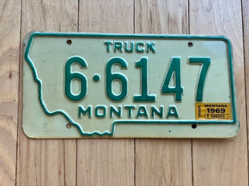 1969 Montana Truck License Plate