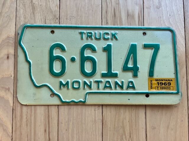 1969 Montana Truck License Plate
