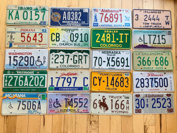 20 Non Passenger/Specialty License Plates: Truck, Trailer, Disabled, Veteran...