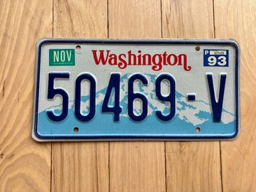 1993 Washington State Truck License Plate (Check With DOL First For YOM)