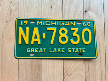 1968 Michigan License Plate