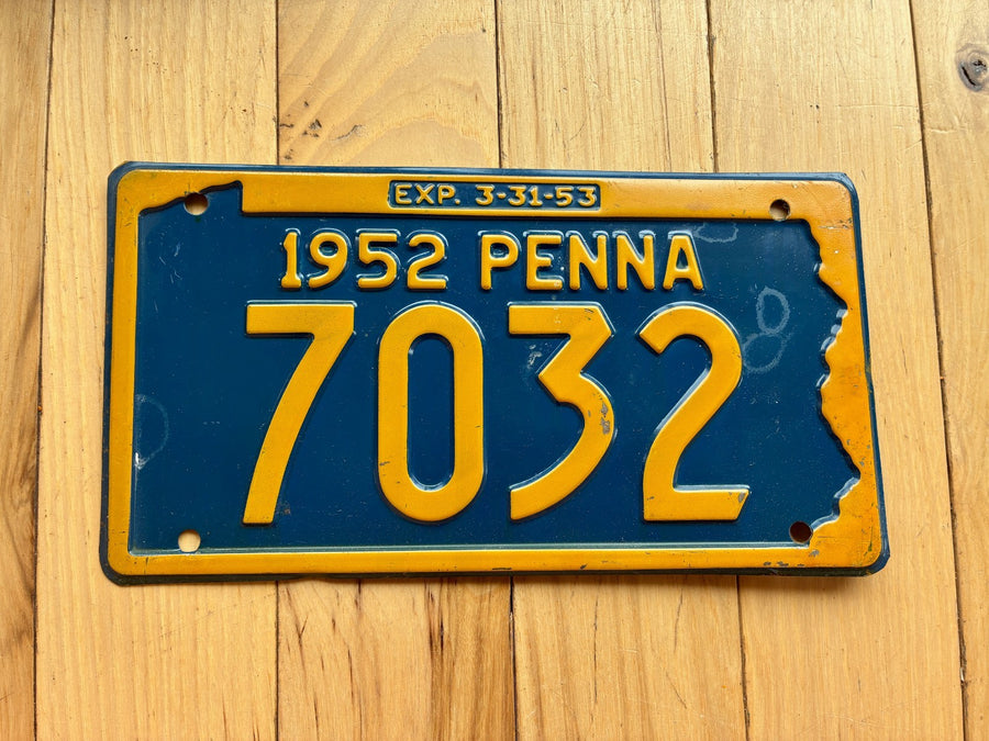 1952 1953 Pennsylvania License Plate