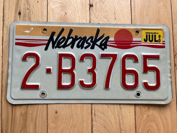1990 Nebraska License Plate