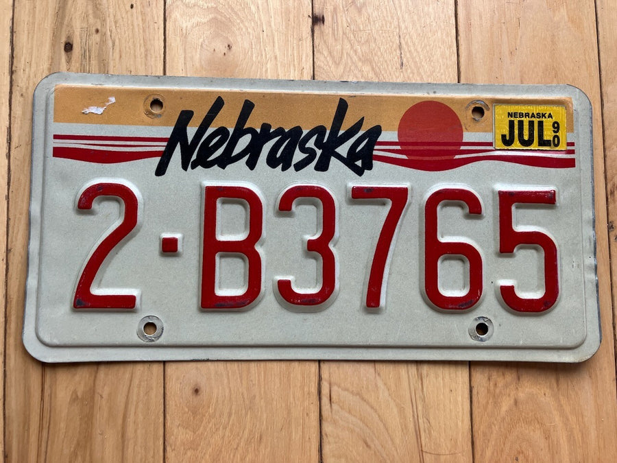 1990 Nebraska License Plate