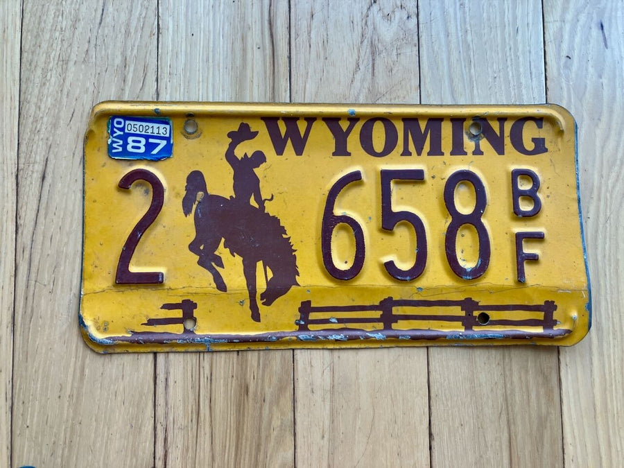 1987 Wyoming License Plate