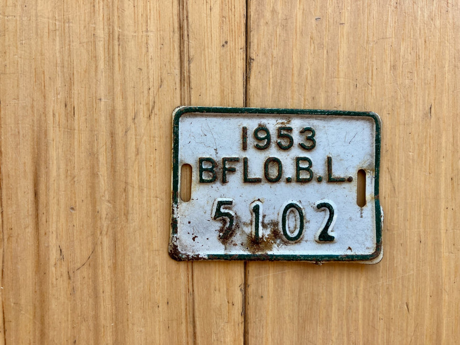 1953 BFLO.B.L License Plate