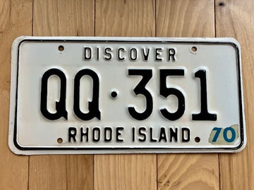 1970 Rhode Island License Plate