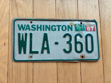 1983 to 1987 Washington State License Plate - Check With DOL First For YOM